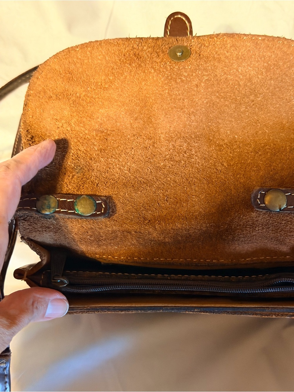 Patricia Nash Floral Leather Crossbody Bag | Multicolor‎ Painted Print | - Picture 6 of 11